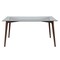 Merrick Lane 1st Avenue Dining Table Rectangular 59" Glass Top Dining Room Table With Solid Beechwood Frame